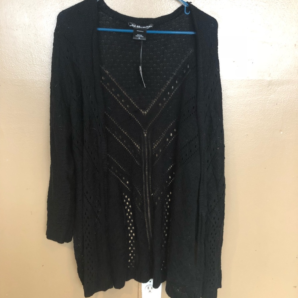 NWT long black cardigan